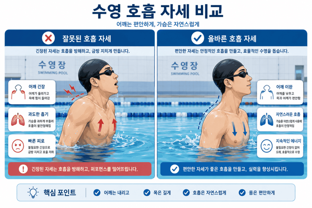바른자세와 불안한자세 비교