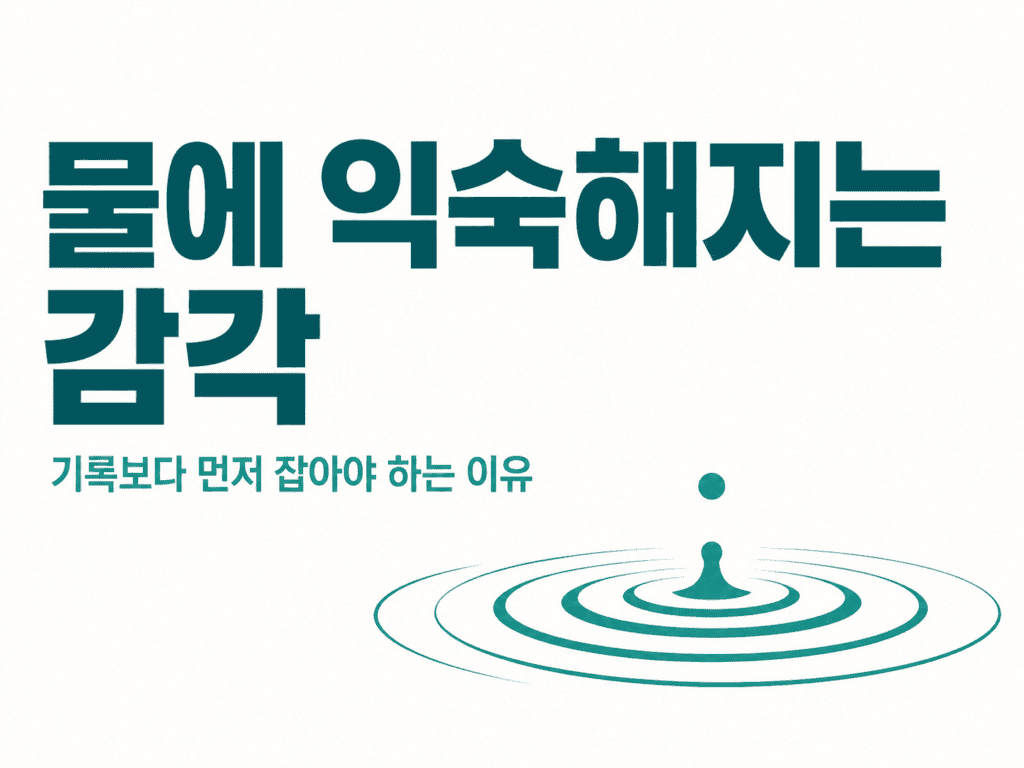 물에 익숙해지는 감각